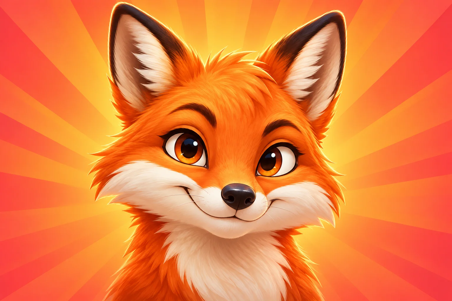 Friendly fox illustration for Logo Fox